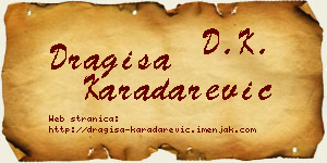 Dragiša Karadarević vizit kartica